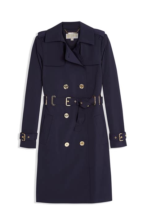 michael kors navy trench coat